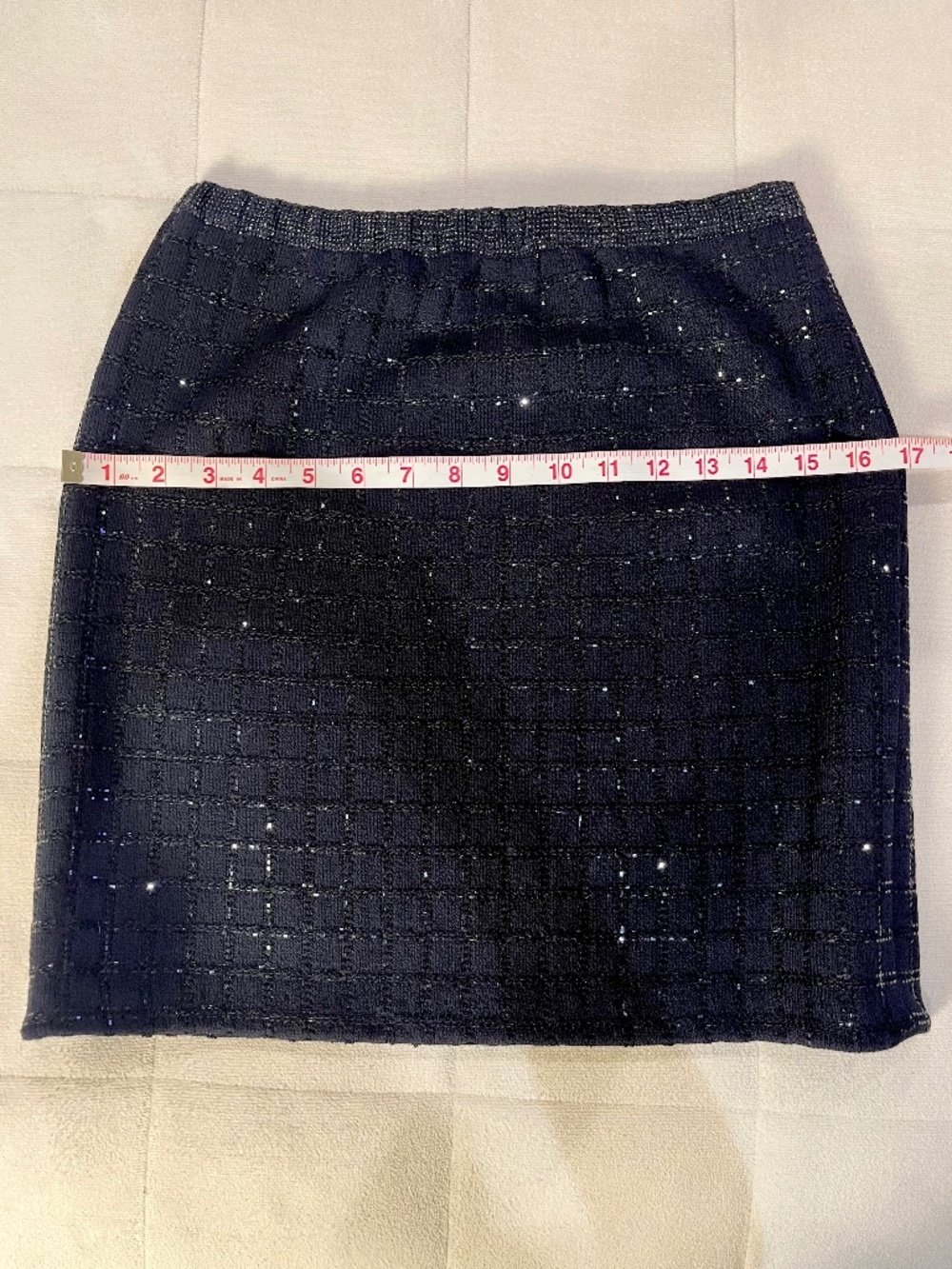 St John Evening Santana Knit Skirt Suit Set Black Metallic Sparkle Size 4 USA - Picture 12 of 14